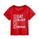 thumbnail image 1 of Gibobby Blusa Casual Para Niñas Camiseta de manga corta con estampado de de fútbol para niños, regalo deportivo para fanáticos del fútbol americano, ropa para amantes del Rugby （Rojo， 2-3 Años), 1 of 3
