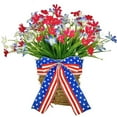 thumbnail image 5 of Independence Day Wreath For Front Door, American Flag Patriotic Wreath With Flower Basket Design, 4Th Of July Decorative Wreath For Wall Window Porch Decor, 5 of 7