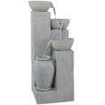 thumbnail image 6 of DecMode Light Gray 4 Tier Fountain Indoor Outdoor Decor with LED Light, 6 of 8
