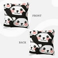 thumbnail image 3 of ZICANCN Decorative Throw Pillow Covers , Pandas Zoo Bear Couch Sofa Decorative Knit Pillow Covers for Living Room Farmhouse 18"x18", 3 of 8