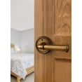 thumbnail image 3 of ACEEOCK Privacy Door Handle Antique Brass Door Lever, Bedroom Bathroom Interior Vintage Doorhandle, Aluminium Alloy Handle Lever, 1 Pack, 3 of 8