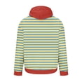 thumbnail image 3 of Pullover Hoodie Men Cozy Fleece Casual Trendy Striped Sweatshirts Front Pocket Long Sleeve Hooded Winter Tops (3XL, Yellow), 3 of 4