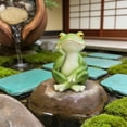 thumbnail image 5 of Deeceymbur Stretching Frog Resin Garden Statue Outdoor Decor Patio Yard Pond Whimsical Cute Sculpture Hand-Painted Weather Resistant Ornament Garden Indoor, 5 of 5
