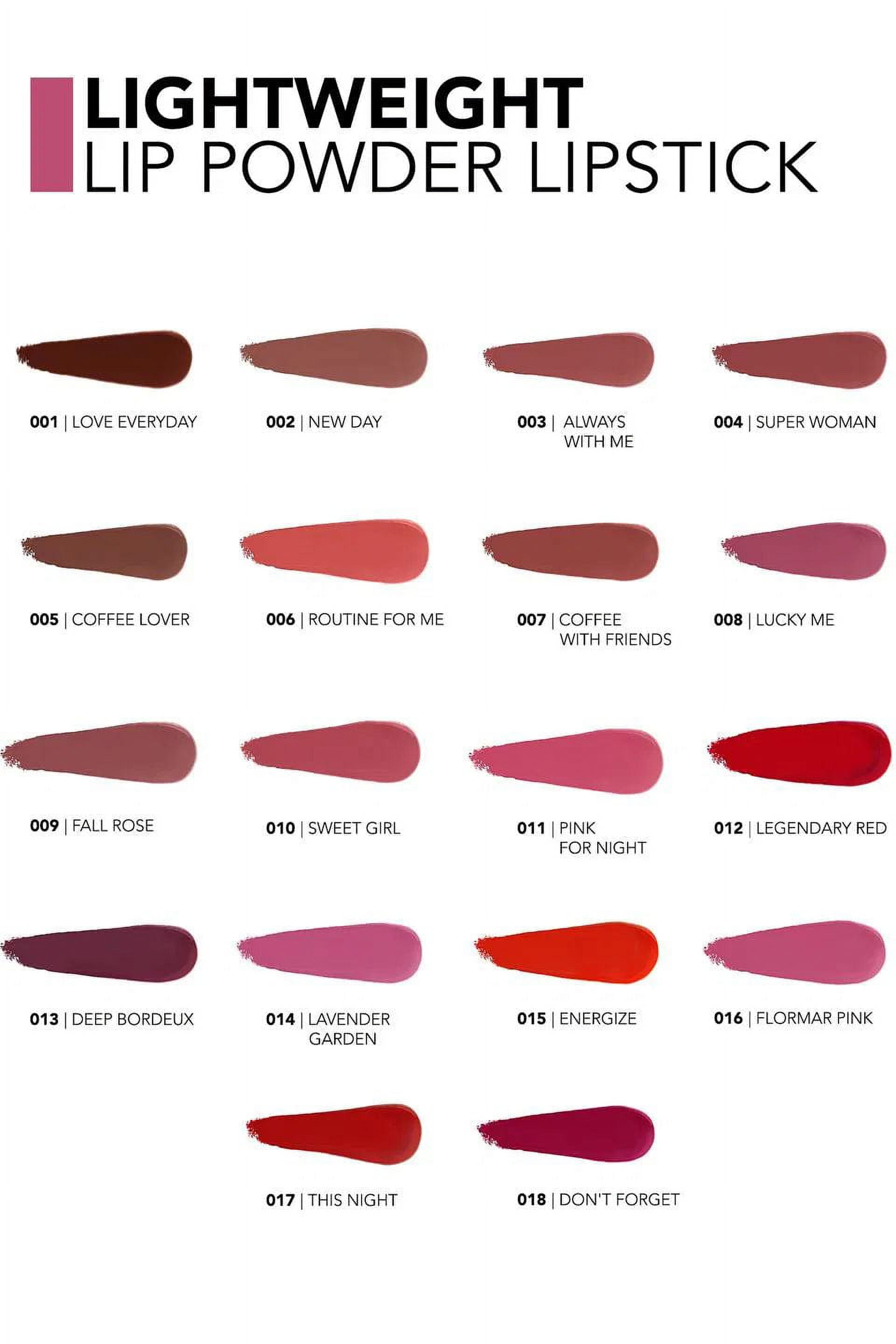 Flormar Lightweight Lip Powder Highly Pigmented & Ultra Light Lipstick with Matte Finish 3g - 003 Always With Me