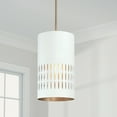 thumbnail image 4 of 1 Light Pendant In Art Deco Style-16.5 Inches Tall And 9.25 Inches Wide     -Traditional Installation Capital Lighting 350212Aw, 4 of 4