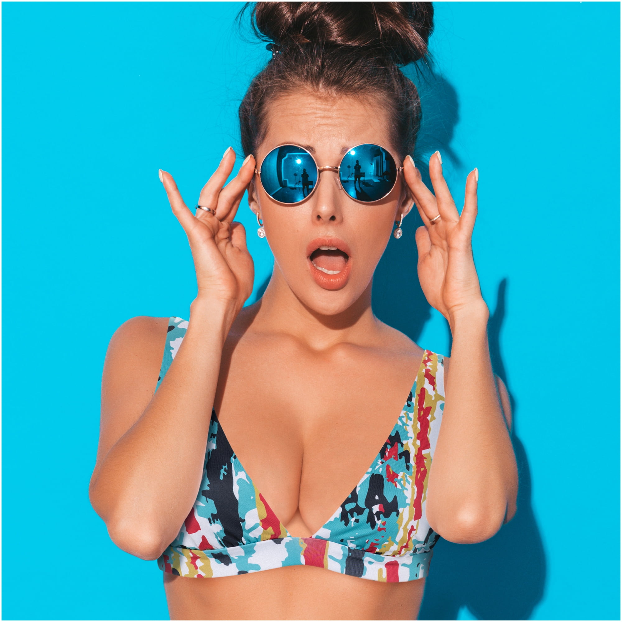 SHORETOGS Women Swimsuits Reversible Two Piece Bathing Suit Artistic