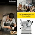 thumbnail image 4 of Commercial Meat Slicer,210W High Power Pure Copper Motor,Semi-Automatic Meat Cutter Equipped With Detachable Blades With A Diameter Of 220mm, Child Lock Protection,For Kitchen Restaurant Supermarket, 4 of 9