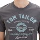thumbnail image 4 of TOM TAILOR Camiseta para hombre - Camiseta con logotipo, cuello redondo, corte regular, algodón, estampado Gris L (Large), 4 of 7