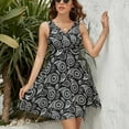 thumbnail image 3 of Black Paisley Bandana Pattern Dress Summer Street Style Dresses Female Sleeveless Printed Sundress, 3 of 7