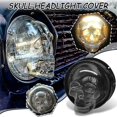 thumbnail image 1 of Skull Headlight Cover High Beam Light Cover Car Accessory 5.75inch, 1 of 3
