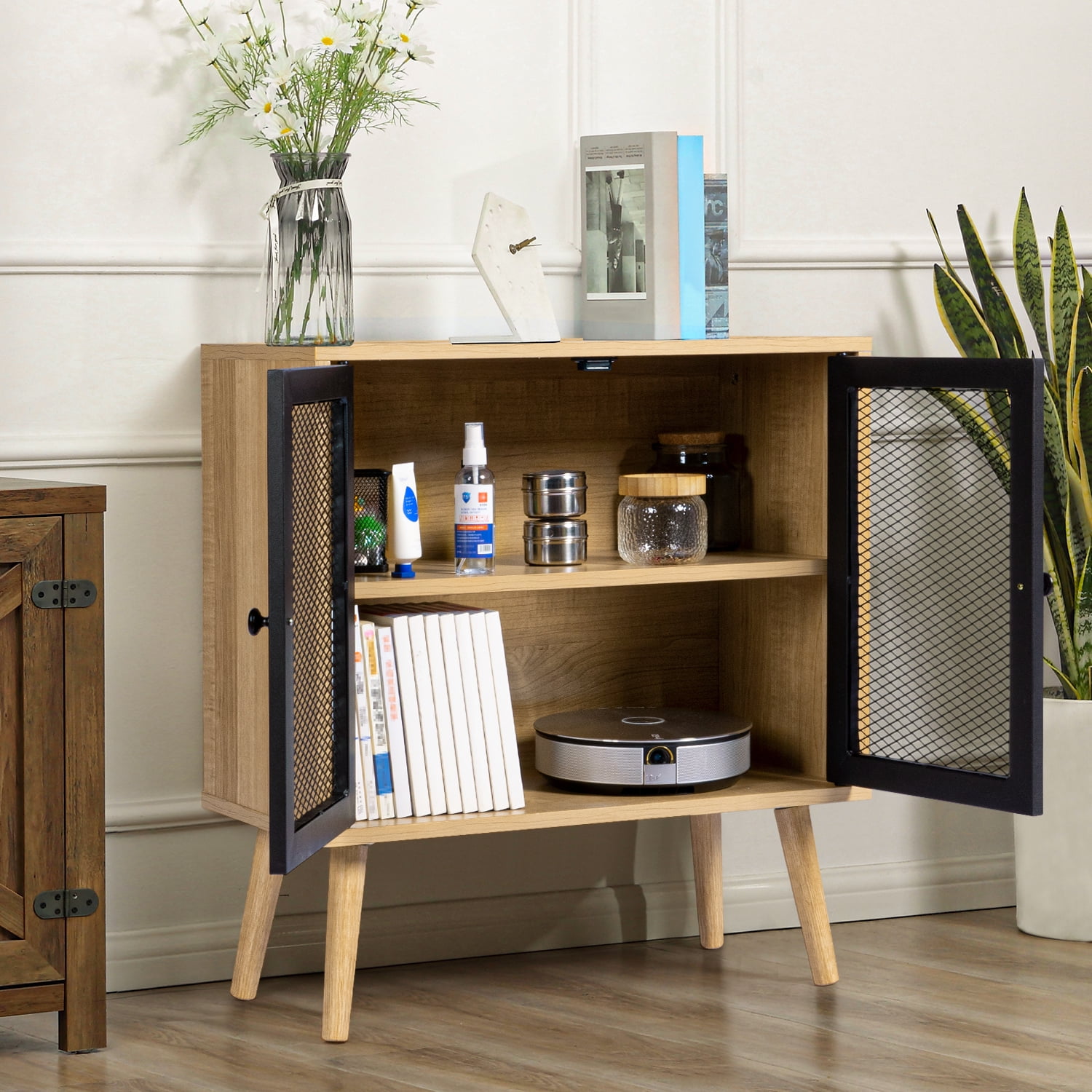 Kadyn Wooden Buffet Cabinet with 2 Doors , Entryway Accent Cabinet, Storage Cabinet for Living Room, Bedroom, Dining Room, Rustic Brown Kadyn Wooden Buffet Cabinet with 2 Doors , Entryway Accent Cabinet, Storage Cabinet for Living Room, Bedroom, Dining Room, Rustic Brown