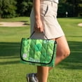 thumbnail image 2 of Xoenoiee Green Golf Clubs Print Golf Cart Seat Covers Seat Blanket with 4 Pockets Fits for EZGO, Yamaha, Club Car, Sightseeing Bus Palm Leaves Sweat Absorption Golf Cart Seat Towel for All Seasons, 2 of 7