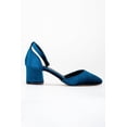 thumbnail image 2 of Marcelle - Zapatos de tacón de terciopelo azul verdoso turquesa 26 CM, 2 of 5
