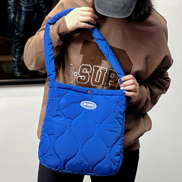 Bolso informal para mujer bolso sencillo de gran capacidad bolso acolchado para viaje de compras Hugtrwg Para estrenar
