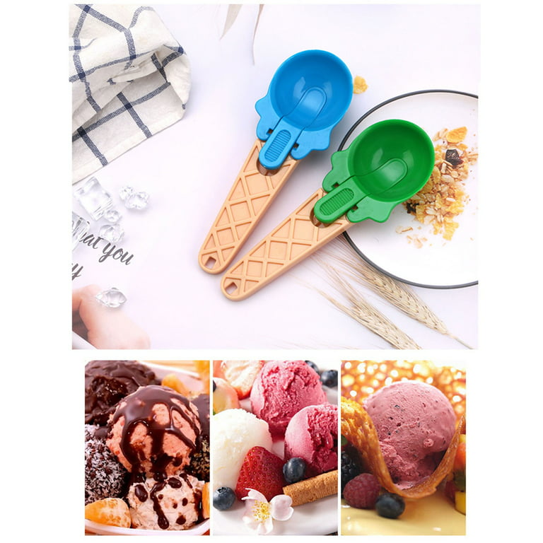 Ice Cream Scoop with Handle, Easy Release Pop Up Ice Cream Scooper, Size: 20 cm*7 cm*3 cm, Blue