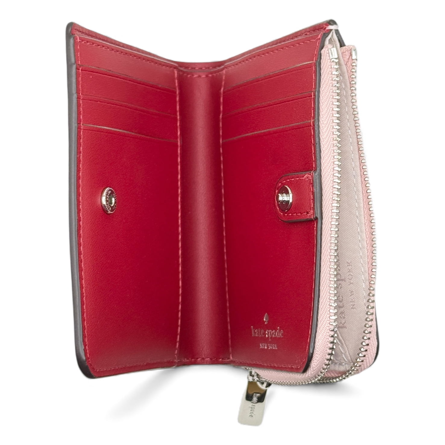 Kate Spade New York Women's Madison  Small L Zip Leather Wallet (Tutu Pink)