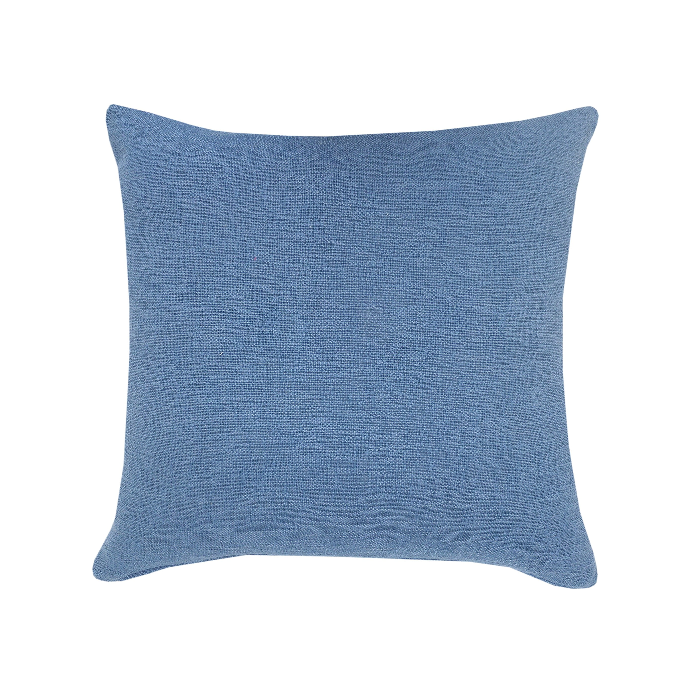 Ox Bay Sara Set of 2 Shag Diamond 18" x 18" Coronet Blue Cotton Adult Decorative Throw Pillows