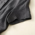 thumbnail image 4 of Zpanxa Casual Shirt Dress Women Linen Cotton Full Button Down Lapel Collar Loose Fit Tunic Office Day Dress, 4 of 6