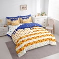 thumbnail image 2 of Erosebridal Waffle American Flag Bedding Comforter Set for Kids, Navy Ice Cream Drip Queen Bedding Sets, Colorful Polka Dots Reversible, 7 Pieces, 2 of 6