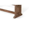 thumbnail image 4 of Yael Side Dining Bench- Plank Seat- Light Brown Mahogany Wood 48 Inch, 4 of 6