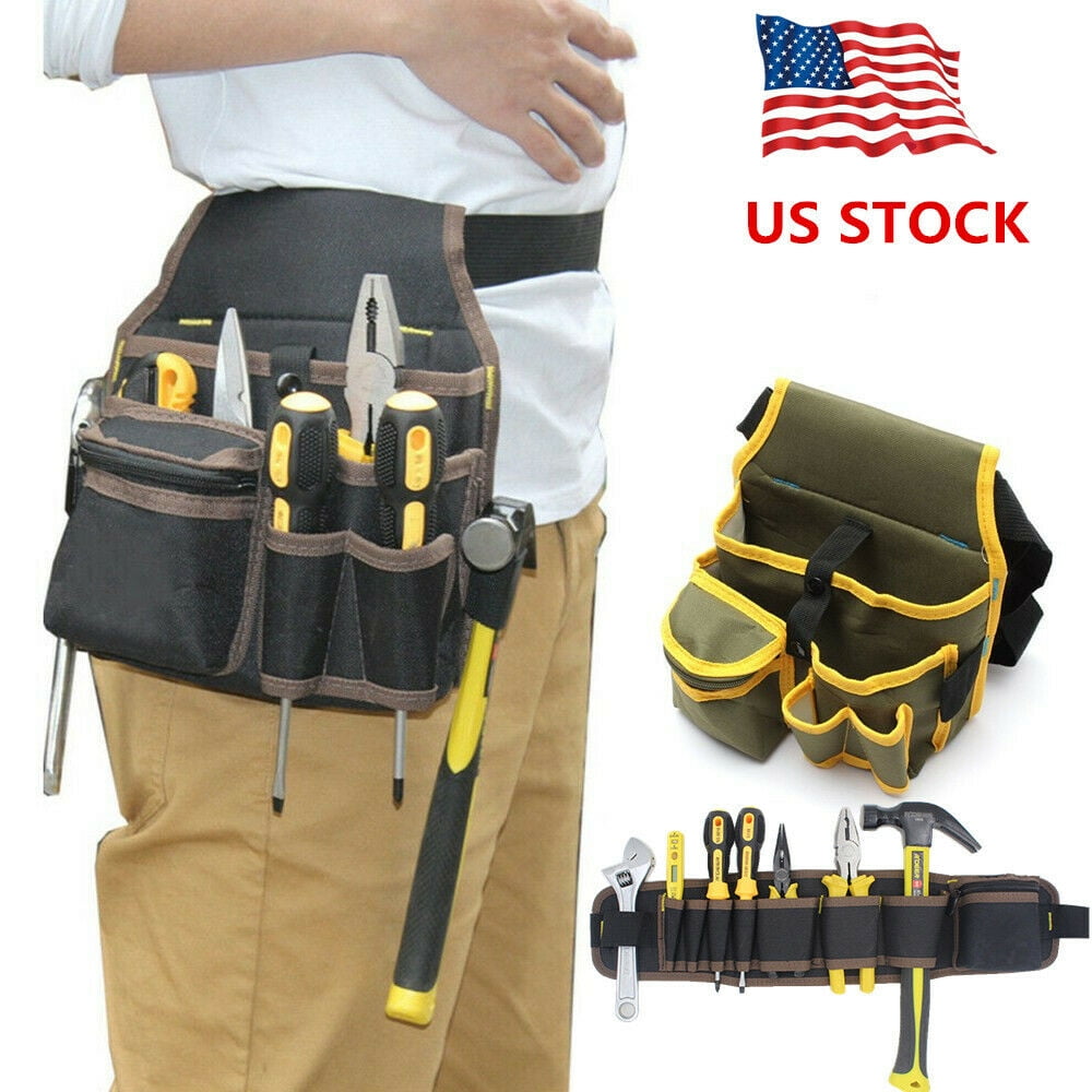 Electrician Open Top Tool Bag with Waist Belt, Hardware Toolkit Storage