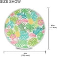 thumbnail image 3 of Coolnut 60" Flamingos Tropical Foliage Outdoor Round Tablecloth, Waterproof Stain-Resistant Non-Slip Circular Tablecloth with Umbrella Hole and Zipper for Tabletop Backyard Party BBQ Decor, 3 of 7
