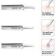 thumbnail image 4 of 3Pcs Silver Professional Blackhead Tweezer Professional Facial Blackhead Remover Tweezers Precision Extractor Acne Removal Kit Pimple Tool with Storage Box Skin Care Tools and Accessories, 4 of 4