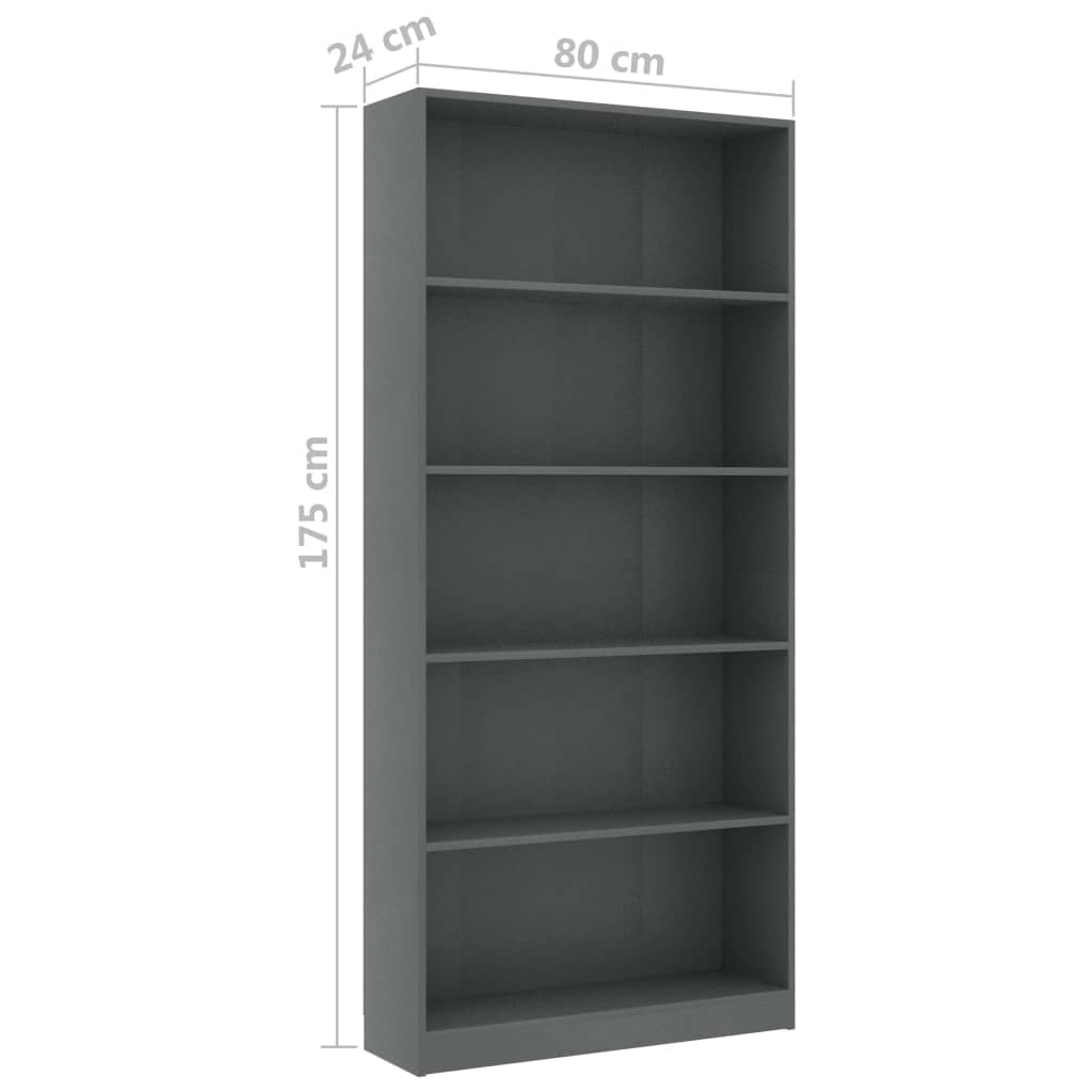 Lowestbest 31" Book Cabinet, 5-Tier Book Cabinet Side Corner Storage Cabinet, Gray Lowestbest 31" Book Cabinet, 5-Tier Book Cabinet Side Corner Storage Cabinet, Gray