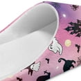 thumbnail image 4 of Chaqlin Halloween Ghost Black Cat Women's Indoor Outdoor Slippers Non Slip Rubber Sole Warm Plush Cozy Comfy House Shoes Soft Fuzzy Anti Skid Comfortable Sole, 4 of 6