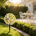 thumbnail image 7 of ToyKingdee Artificial Floral Topiary Ball with Stake, Faux Flower Sphere Plant Pick for Garden Yard and Holiday Decoration, 7 of 7