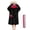 Black, variant on Quirky Big Mouth Monster Plush Hooded One-Piece Pajamas with Styling Comb Novelty Costume Jumpsuit for Fun Halloween Holiday Wear