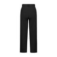 thumbnail image 5 of Bloomae Capri Pants for Women Summer High Waisted Cotton Elastic Waist Dressy Casual Office Work Capris Trousers Chino Capri Pants with Pockets Black L, 5 of 6