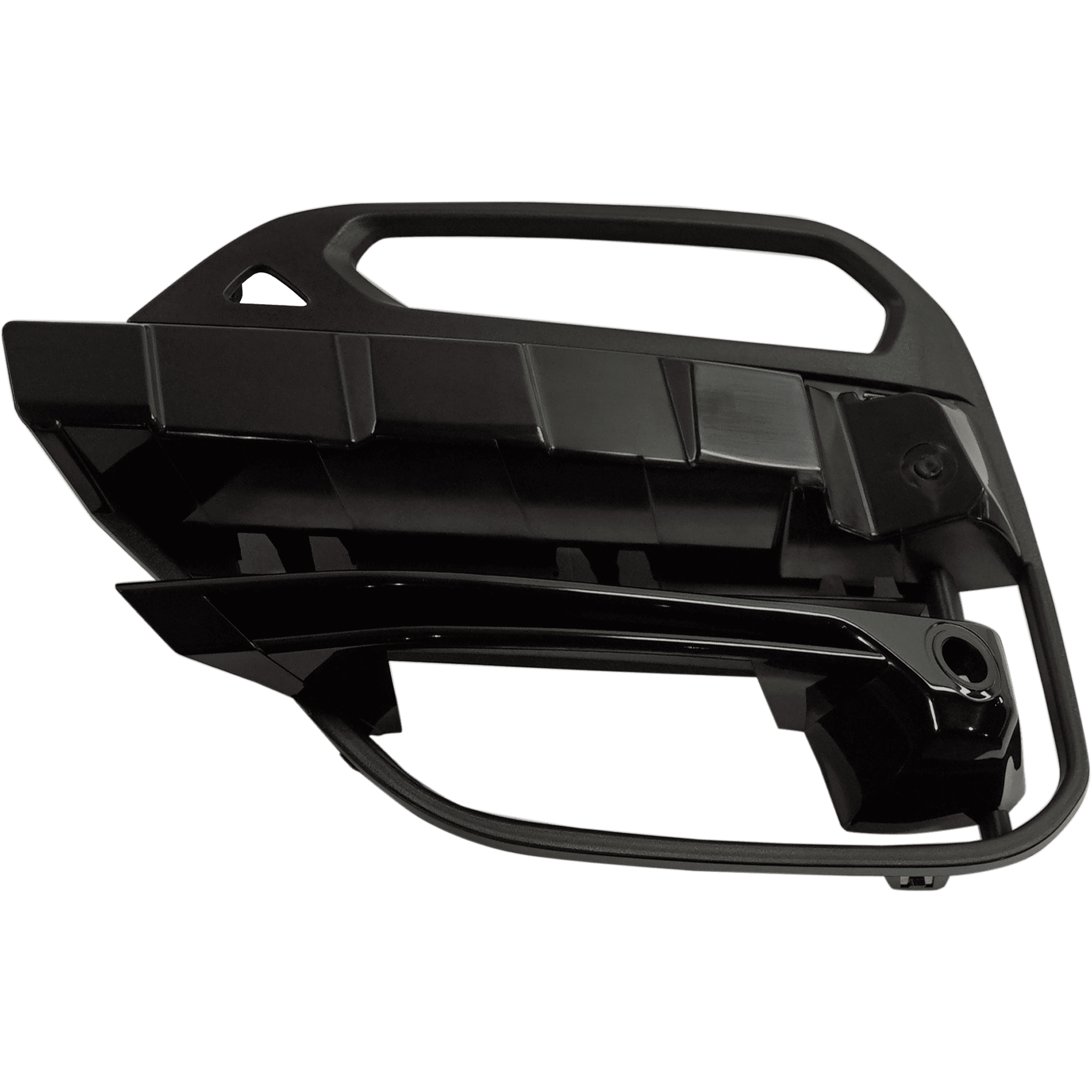 Bumper Grille Compatible With 2018-2021 BMW X3 Front, Left Driver Gloss Black