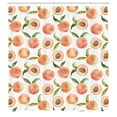 thumbnail image 3 of Ambesonne Peach Shower Curtain, Simple Watercolor Fruit Print, 69"Wx70"L, Salmon Pale Orange and Green, 3 of 3