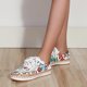 thumbnail image 1 of Zapatos de verano para mujer, diseño de cremallera con cordones, zapatillas informales con plataforma estampada colorida Wmkox8yii FOPL3141, 1 of 7