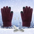 thumbnail image 2 of Thsue USB Heated Gloves Electric Heated Mittens Women Winter Warm Double-sided Heating Full Hands USB Rechargeable Gloves, 2 of 2