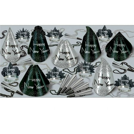 Sparkling Silver New Year's Party Kit (For 25 People) - New Year Eve Party Supplies