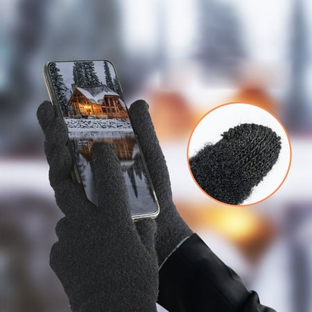 

Mens Working Gloves Thick Rubber Gloves Knitted Plush Men s And Women s Autumn And Winter Windproof Warm Gloves