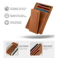 thumbnail image 5 of Serman Brands Front Pocket Wallet | Money Clip Magnetic | Bifold Minimalist RFID | Leather Wallets for Men | Slim Credit Card Wallet Modern | California Desert, 5 of 6
