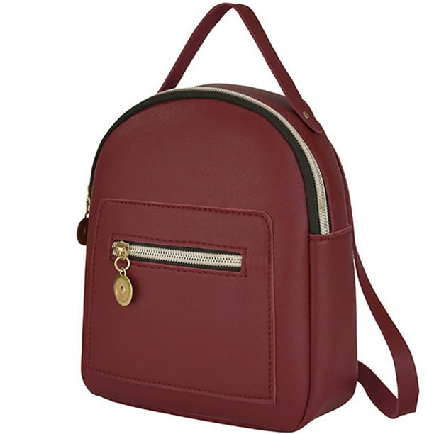 Mochila De Piel Sintética Para Mujer, Bonita Mochila Informal Con Bolsillos Con Cremallera, Bandoleras Convertibles Guardurnaity AP008083-03