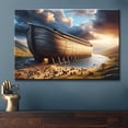 thumbnail image 2 of 1 Unique Style Solid Wood Frame Canvas Painting Noah's Ark Artistic Conception Design Perfect for Home Decoration, Festive Occasions And Gifts for Him/her. Suitable for Living Room And Bedroom, 2 of 5