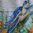thumbnail image 5 of Chilfamy  Sea Turtle Shower Curtain for Bathroom, Starfish and Shells on Rustic Wooden Board Shower Curtain with Hooks, Ocean Beach Theme Fabric Shower Curtain Sets Bathroom Decor White, 5 of 7