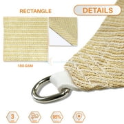 Sunshades Depot 10' x 20' Sun Shade Sail Rectangle Permeable Canopy Beige Custom Size Available Commercial Standard