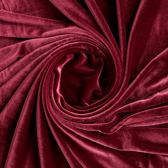 Zelouf Stretch Velvet , Sewing, DIY, Crafts Fabric by the Yard, Arresting Wine, 3 Yard