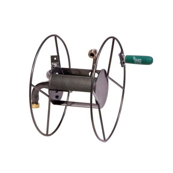 Yard Butler Swivel Hose Reel garden hose holder wall mount heavy duty with 90 degree pivot - ISRM-90
