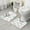 White Boho Bohemia, variant on Boho Colorful Geometric Ethnic Pattern Bathroom Rugs Sets 3 Piece,Toilet Cover Set,Absorbent Non Slip Bathroom Mats Sets with U-Shaped Contour Rug Toilet Rug Set