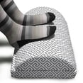 thumbnail image 3 of Greek Key Foot Rest, Geometric Lines Abstract Pattern Antique Motif in Labyrinth Maze, Non-Slip Backing Adjustable Ergonomic Memory Foam Leg Support for Office, Pale Grey White, by Ambesonne, 3 of 5