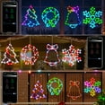 thumbnail image 3 of Set of 4 Christmas Window Lights Snowflake + Bell + Wreath + Tree with Smart Programmable RGB Fairy Lights Bluetooth App-Controlled, 3 of 8