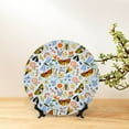thumbnail image 6 of Yiaed Insects and Flowers Print Bone China Decorative Plate Ceramic Dinner Plates Art Crafts with Display Stand-6in, 6 of 6