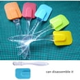 thumbnail image 3 of 10 Pcs Silicone Scraper Baking Scraper Cream Butter Handled Cake Spatula Cooking Cake Brushes Pastry Tool Food-grade Silicone Spatula Kitchen Utensil Cream Blade Brush, 3 of 4